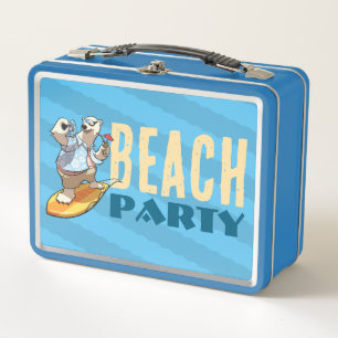 Lunch Box Drôle Surf Polar Bear Beach Party Dessin
