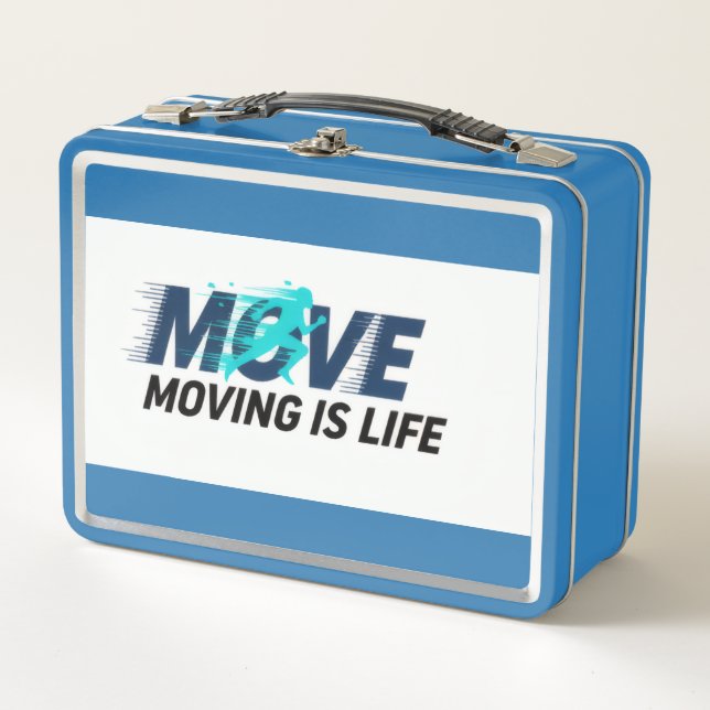 Lunch Box Dynamic logo with runner silhouette and text Move  (Devant)