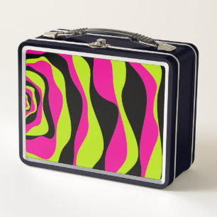 Lunch Box Ebb et flux 4 en Lime vert, rose chaud et noir