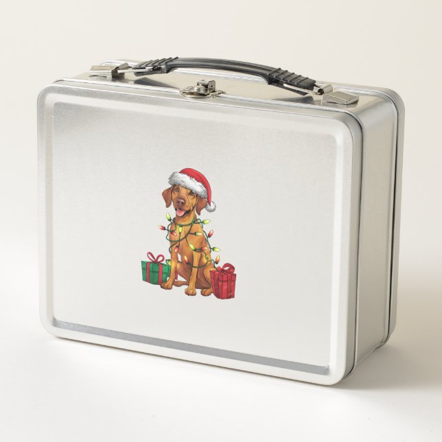 Lunch Box Éclairage de Noël chapeau Rhodesian Ridgeback Chie (Devant)