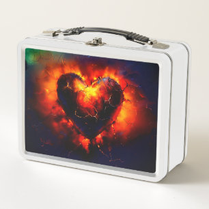 Lunch Box Éclatement dramatique d'un cœur de feu