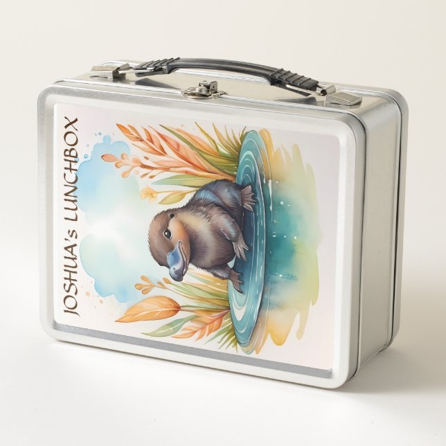 Lunch Box Ecole d'aquarelle animale australienne de Platypus (Devant)