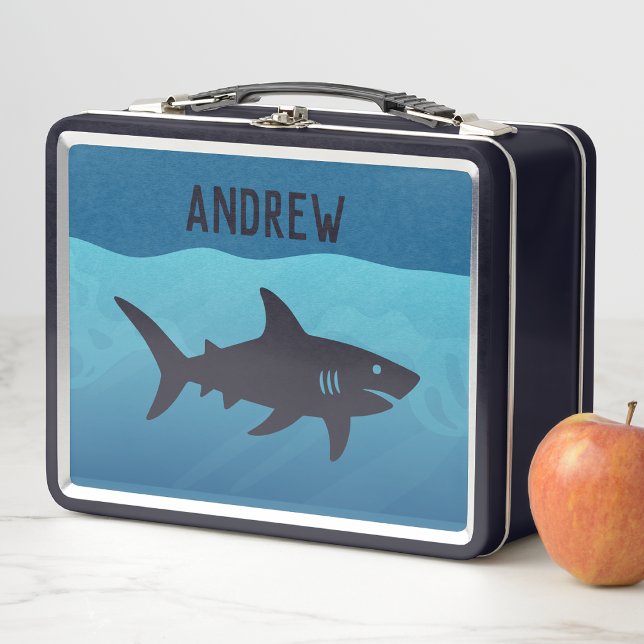 Lunch Box École de garçons enfants requin de mer moderne (Créateur téléchargé)