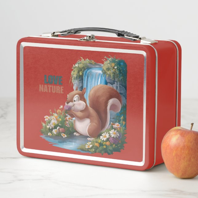 Lunch Box Écureuil Drôle Amour de la Nature (En situation)