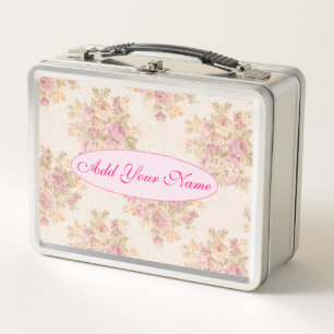 Lunch Box Élégant Floral Moderne Ajouter Votre Texte