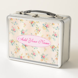 Lunch Box Élégant Floral Moderne Ajouter Votre Texte