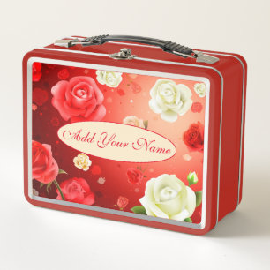 Lunch Box Élégant Floral Moderne Ajouter Votre Texte