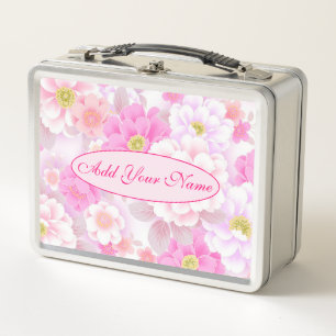 Lunch Box Élégant Floral Moderne Ajouter Votre Texte