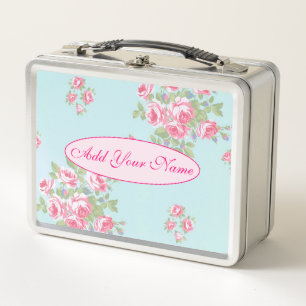 Lunch Box Élégant Floral Moderne Ajouter Votre Texte
