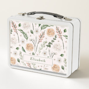Lunch Box Elégant Floral Moderne Personnalisé