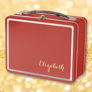 Lunch Box Élégant Monogramme Or filles garçons enfants migno