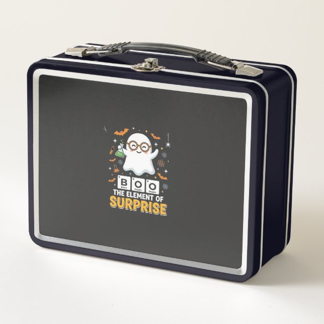 Lunch Box Élément de surprise de fantôme de design Halloween (Devant)
