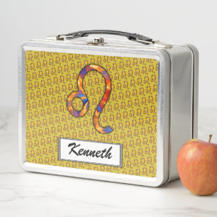 Lunch Box Élément du symbole Leo Zodiac par Kenneth Yoncich