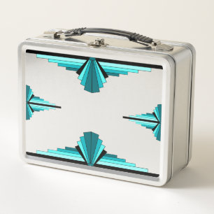 Lunch Box Éléments Art déco en vert turquoise
