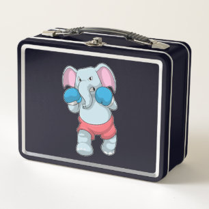 Lunch Box Éléphant à la boxe avec des gants de boxe
