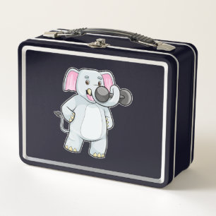 Lunch Box Elephant à Strenght entraînement avec Dumbbell