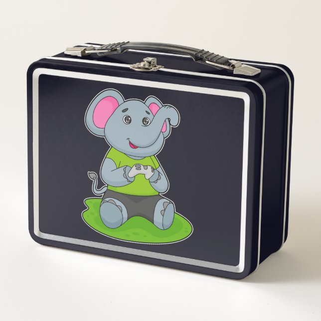 Lunch Box Eléphant en Gamer (Devant)