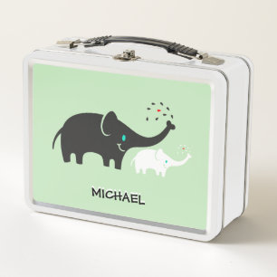 Lunch Box Eléphants noirs et blancs
