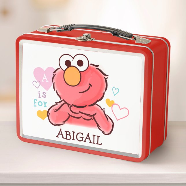 Lunch Box Elmo adorable | Ajoutez votre propre nom (Créateur téléchargé)