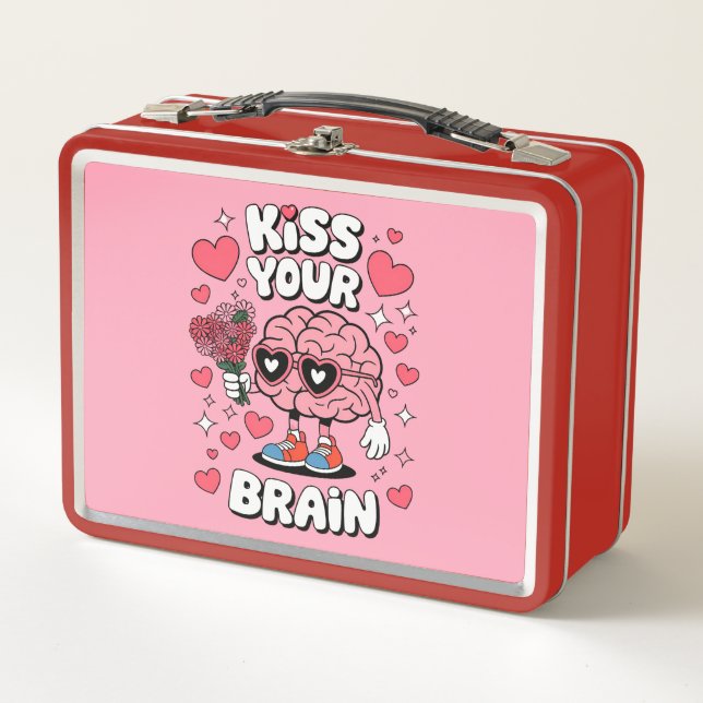 Lunch Box Embrasse Ton Cerveau Saint-Valentin Professeur Drô (Devant)
