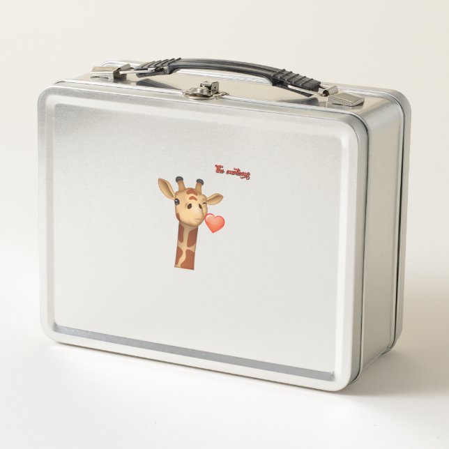 Lunch Box émoticône éjaculation coeur embrasser visage giraf (Devant)