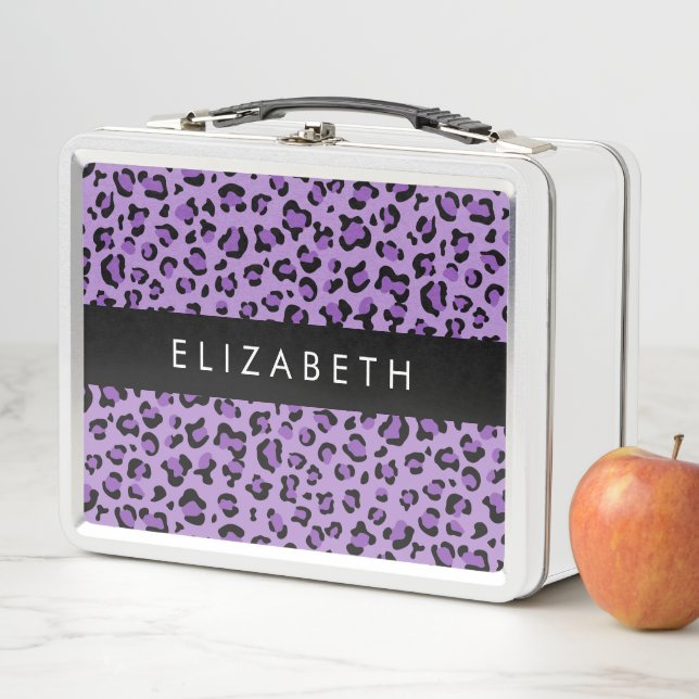 Lunch Box Empreinte de léopard, Spots, Leopard Violet, Votre (En situation)