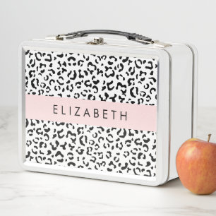Lunch Box Empreinte de léopard, Spots, Noir Et Blanc, Votre