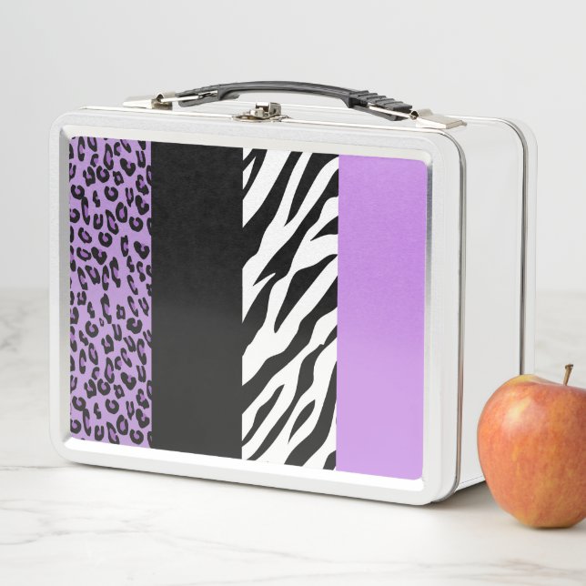 Lunch Box Empreinte de léopard, Zebra Print, Poster de anima (En situation)