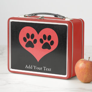 Lunch Box Empreintes de pattes dans mon coeur par Shirley Ta