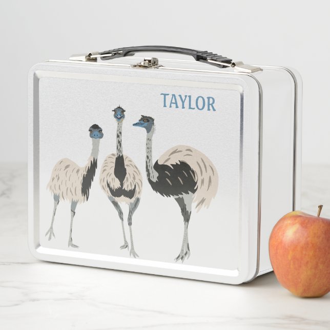 Lunch Box Emus Bird Lovers Personnalisé (En situation)