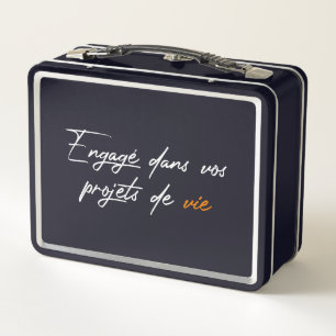 Lunch box en métal Engagé dans vos projets de vie