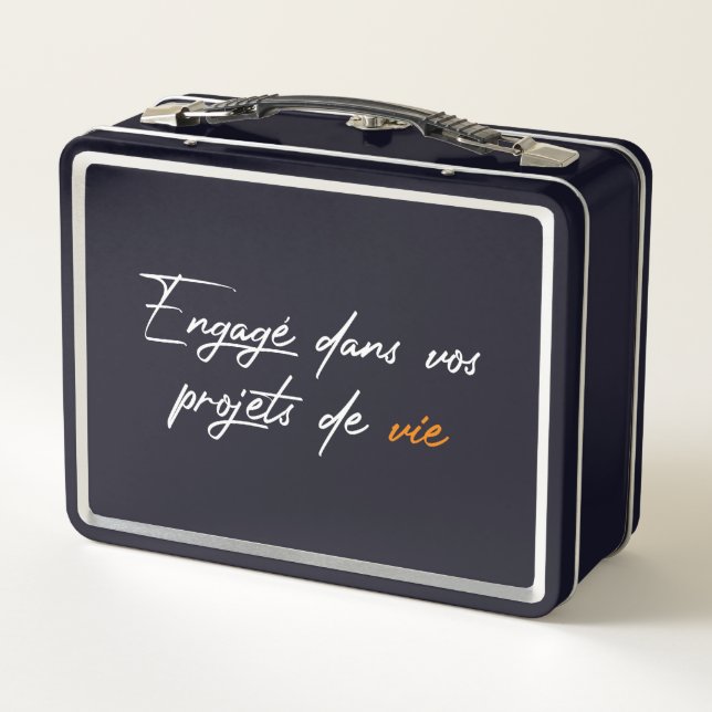 Lunch box en métal Engagé dans vos projets de vie (Dos)