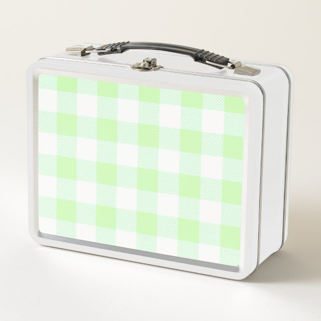 Lunch Box en vichy Vérifiez le vert clair (Devant)