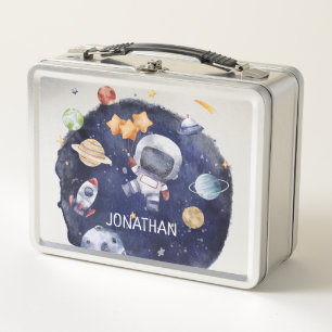 Lunch Box Enfants Astronaut Galaxy Nom personnalisé