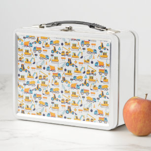 Lunch Box Enfants Construction Camions de vidange Motif Scho
