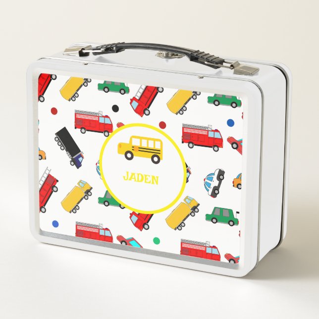 Lunch Box Enfants Nom Sac À Dos Course De Voiture Retour À L (Dos)