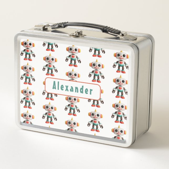 Lunch Box Enfants Robots Personnalisables (Devant)