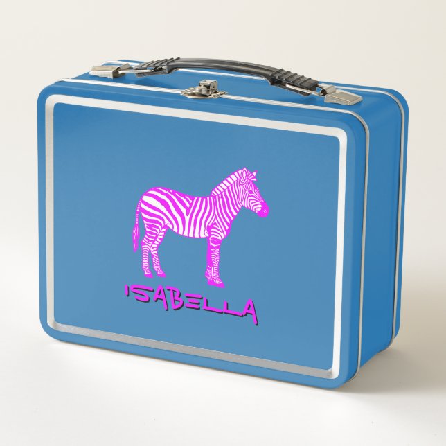 Lunch Box Enfants Zèbre Rose  (Devant)
