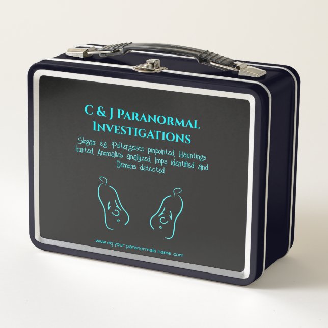 Lunch Box Enquêteur paranormal avec logo fantôme (Devant)