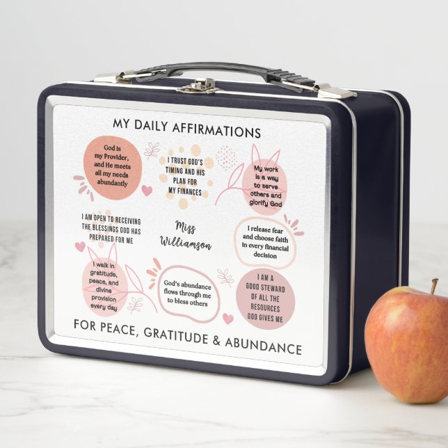 Lunch Box Enseignant Quotidiens d'Affirmations Chrétiennes P (En situation)