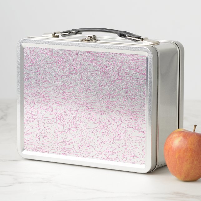 Lunch Box Ensemble de dossiers abstraits roses pour le burea (En situation)