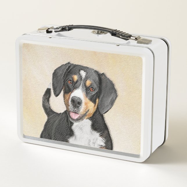 Lunch Box Entlebucher Mountain Dog Peinture - Art original (Dos)