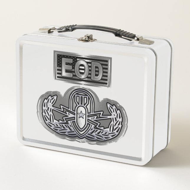 Lunch Box “EOD senior” avec drapeau américain personnalisé (Devant)