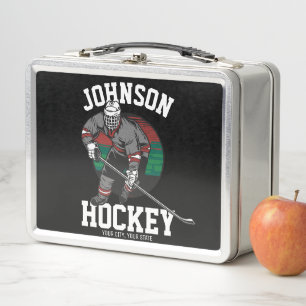 Lunch Box Équipe de hockey sur glace personnalisée Nom de l'