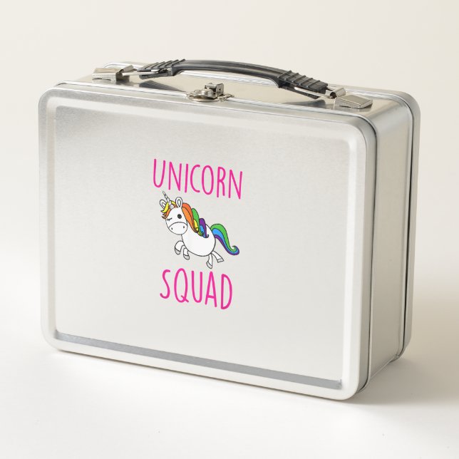 Lunch Box Équipe de licorne Mignonne Drôle de licorne Party  (Devant)