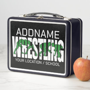 Lunch Box Équipe de lutte AJOUTER TEXTE École Varsity Lutteu