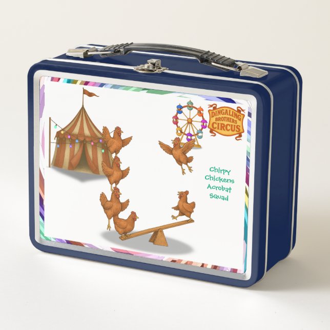 Lunch Box escadron acrobatique de poulets gazouillants (Devant)