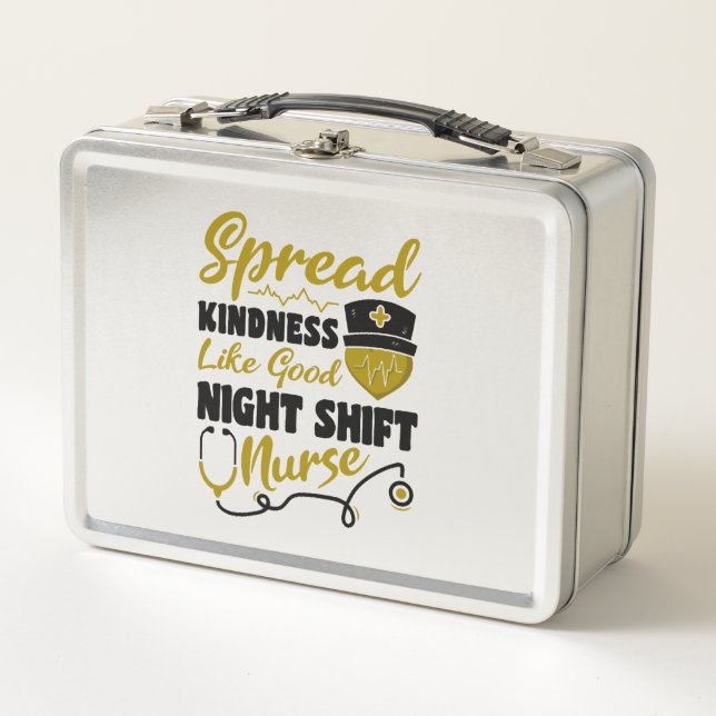 Lunch Box Étendre la gentillesse comme bonne nuit Shift Nurs (Devant)