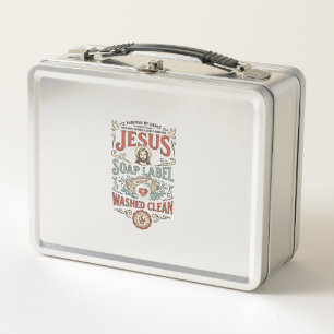 Lunch Box Étiquette de savon Jésus Lavé Propre Savon Jésus L