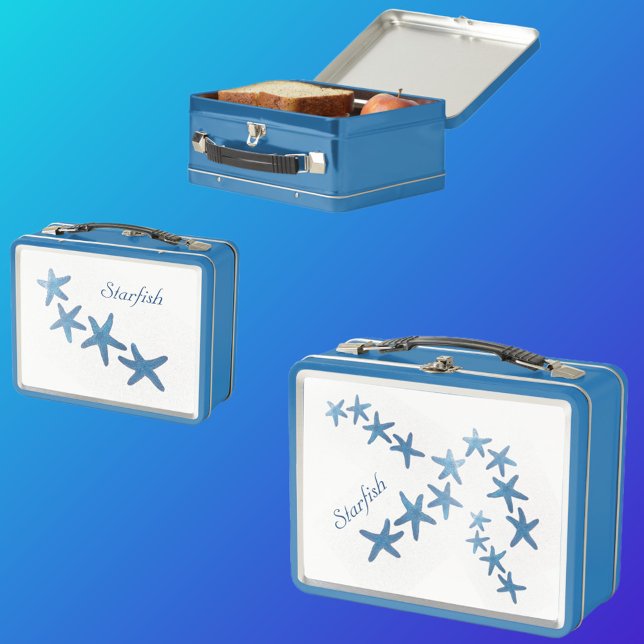 Lunch Box Étoile de mer bleue marine personnalisable (Créateur téléchargé)